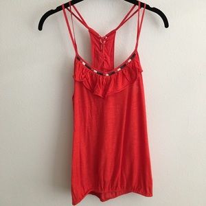 American Eagle Ruffle Front Tank